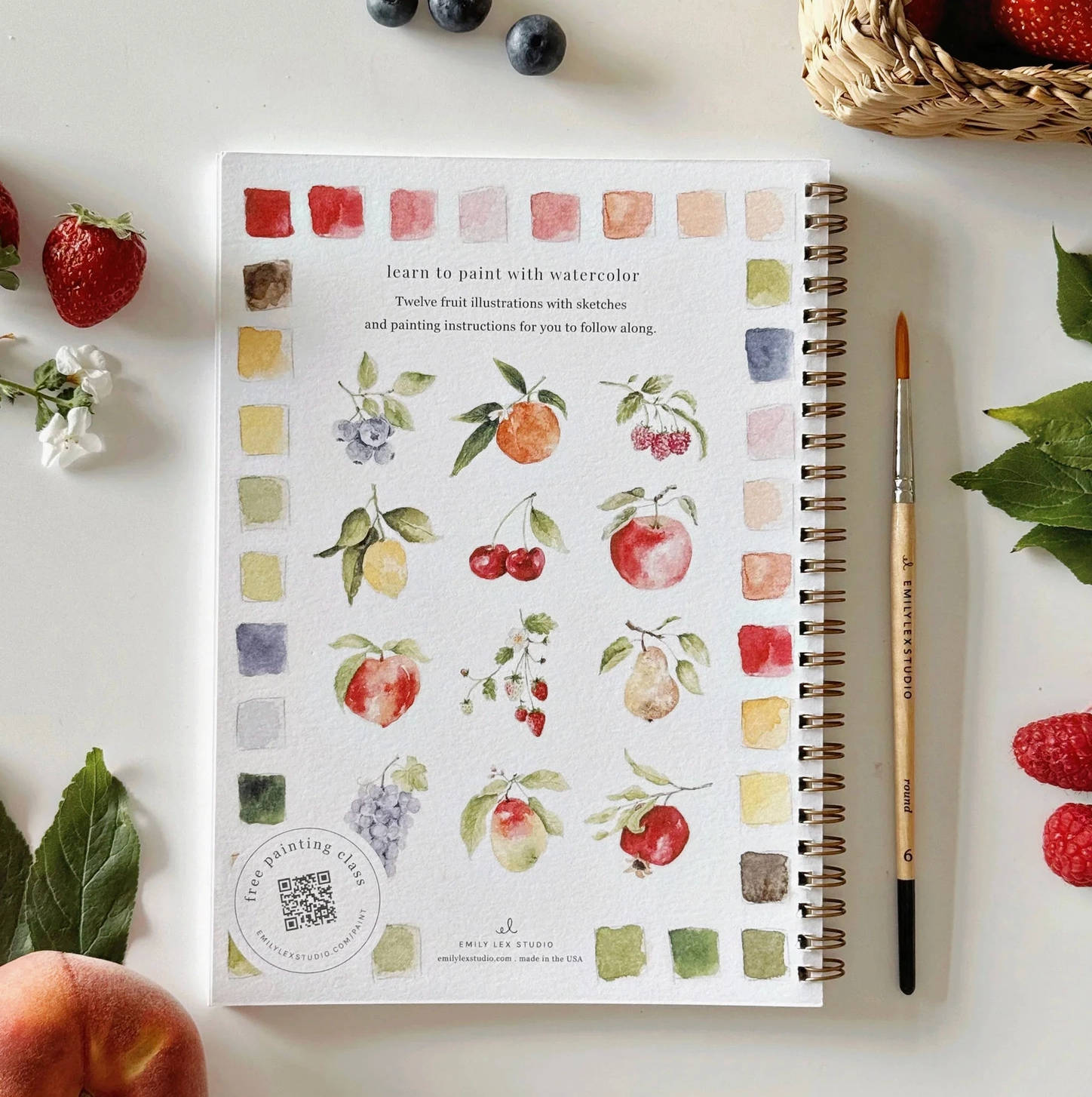 Fruit Watercolor Notebook