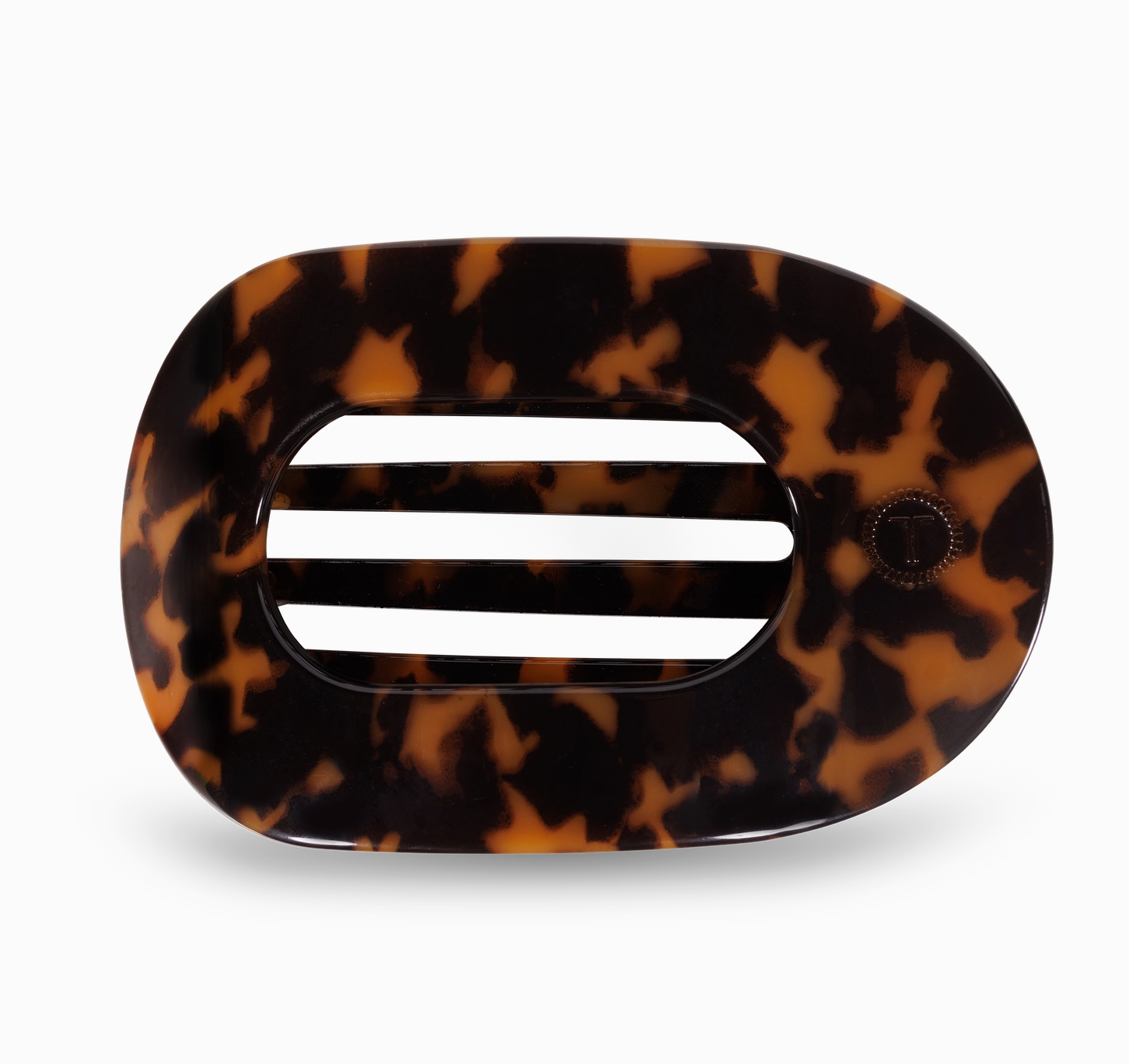 Flat Round Hair Clip - Tortoise
