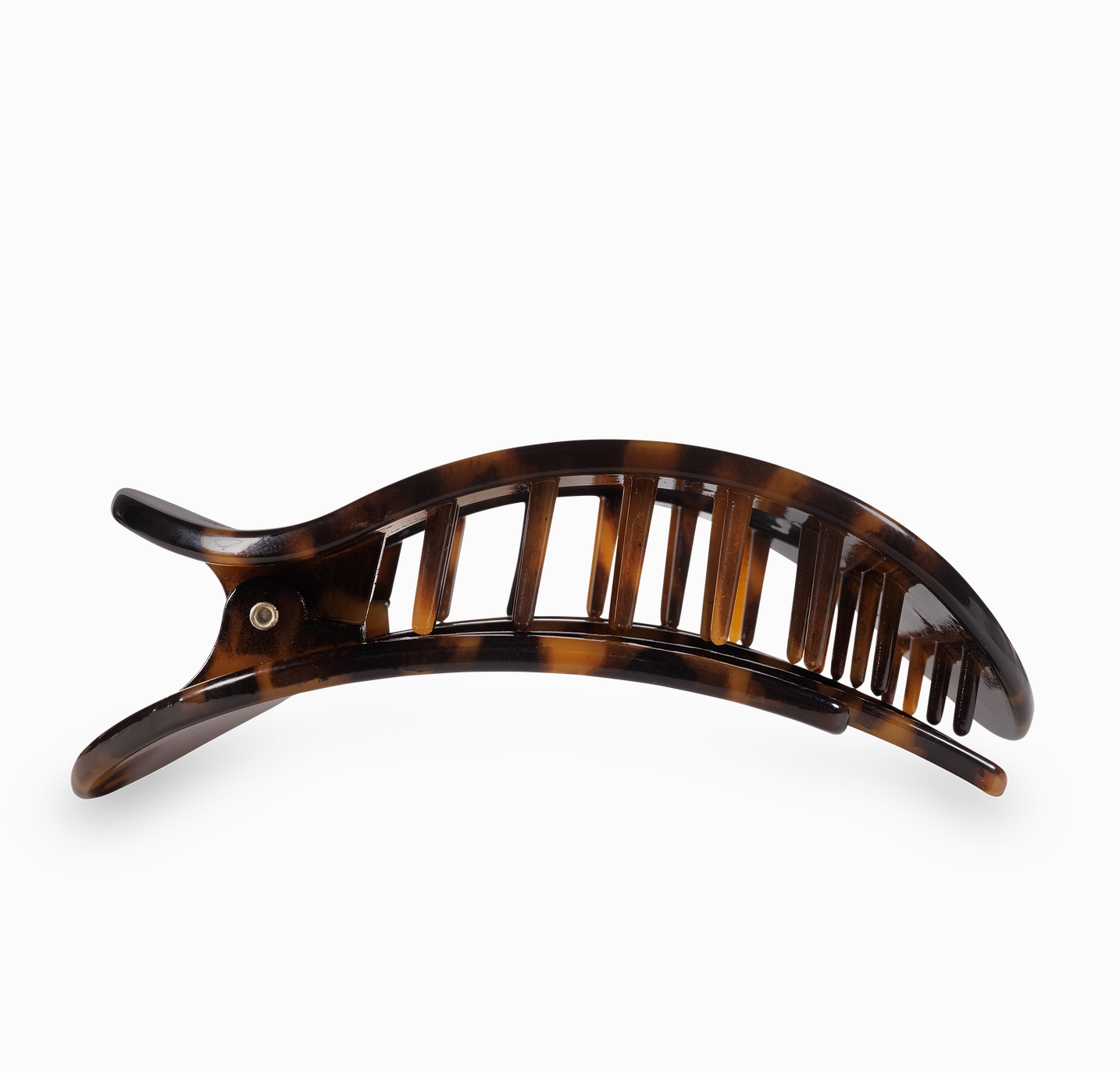 Flat Round Hair Clip - Tortoise