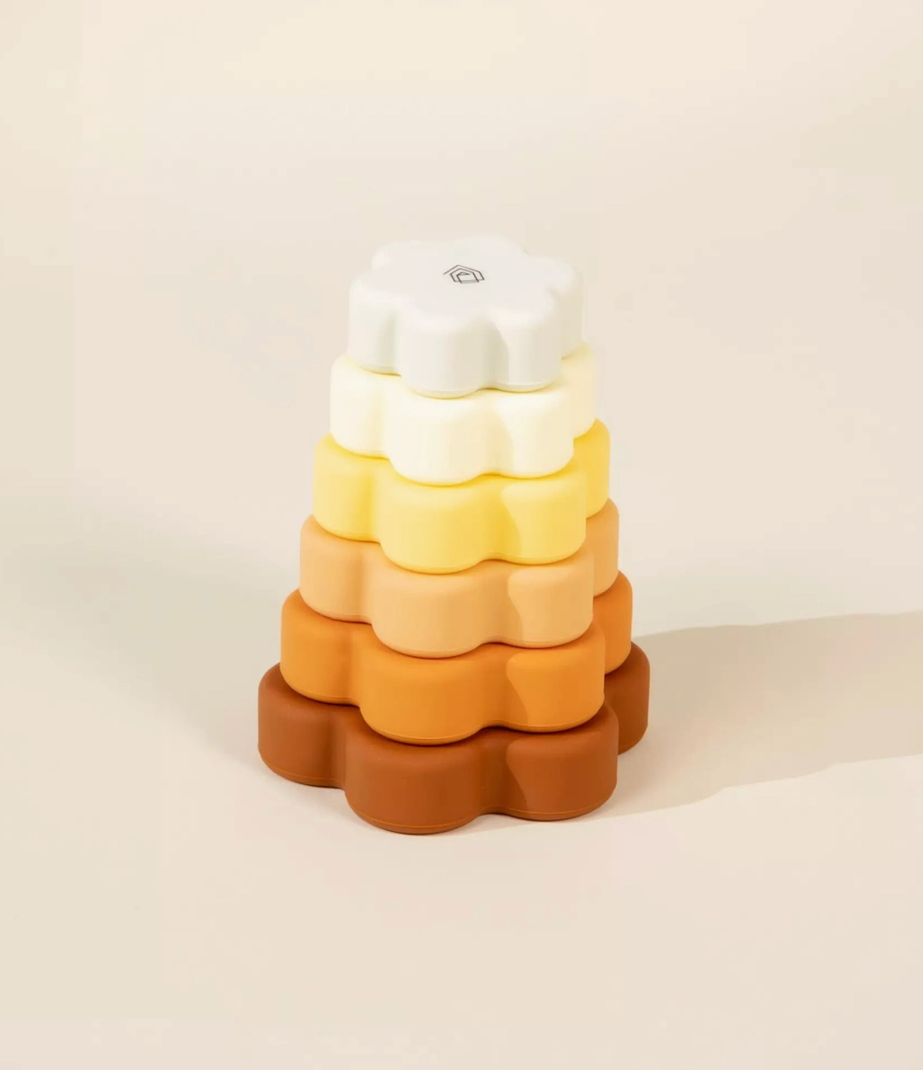 Set of 6 Silicone Stackable Flowers