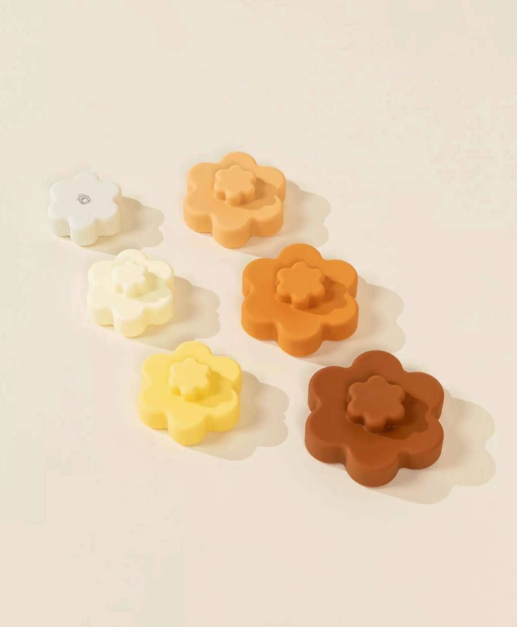 Set of 6 Silicone Stackable Flowers