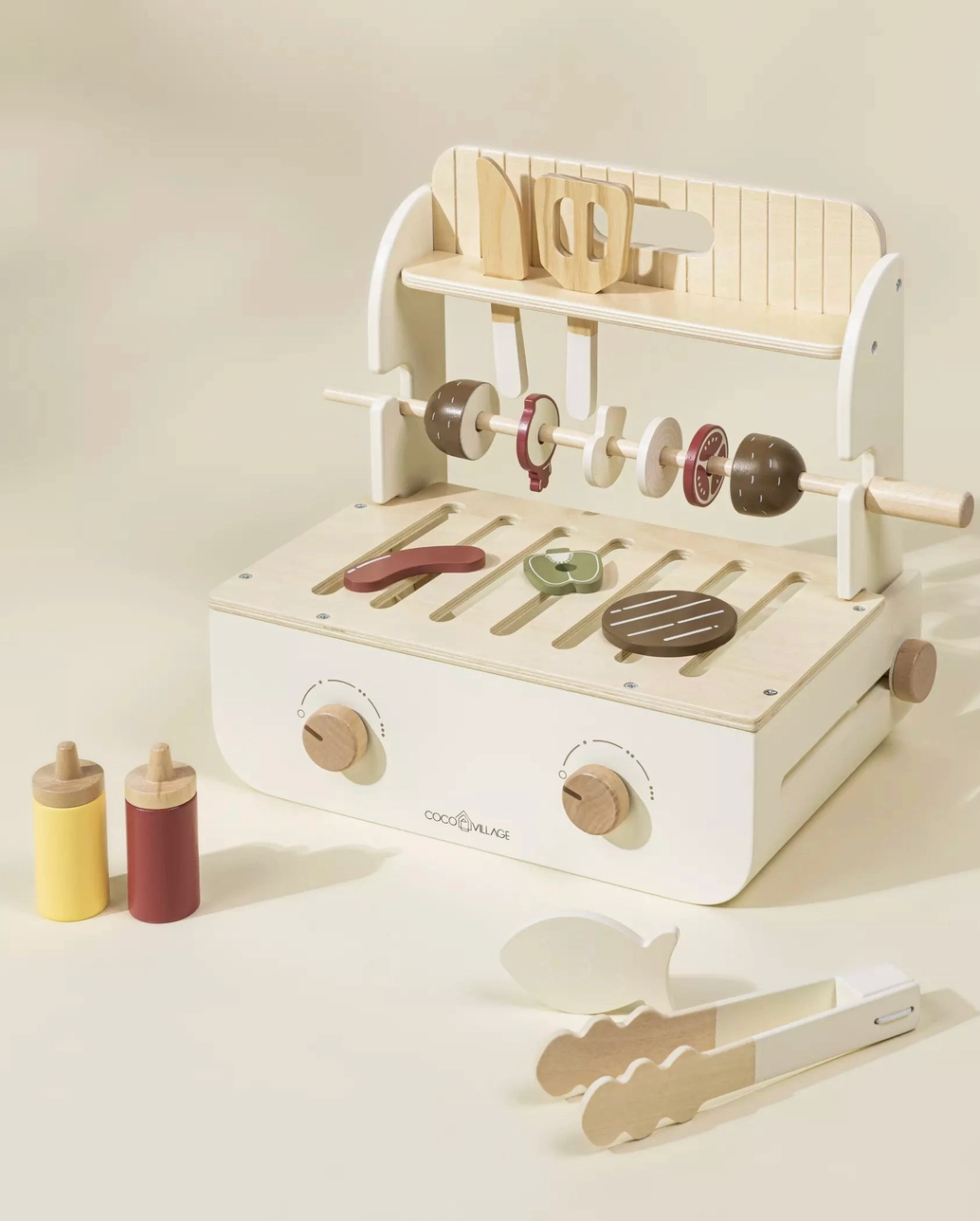 Wooden Barbecue Playset and Accessories