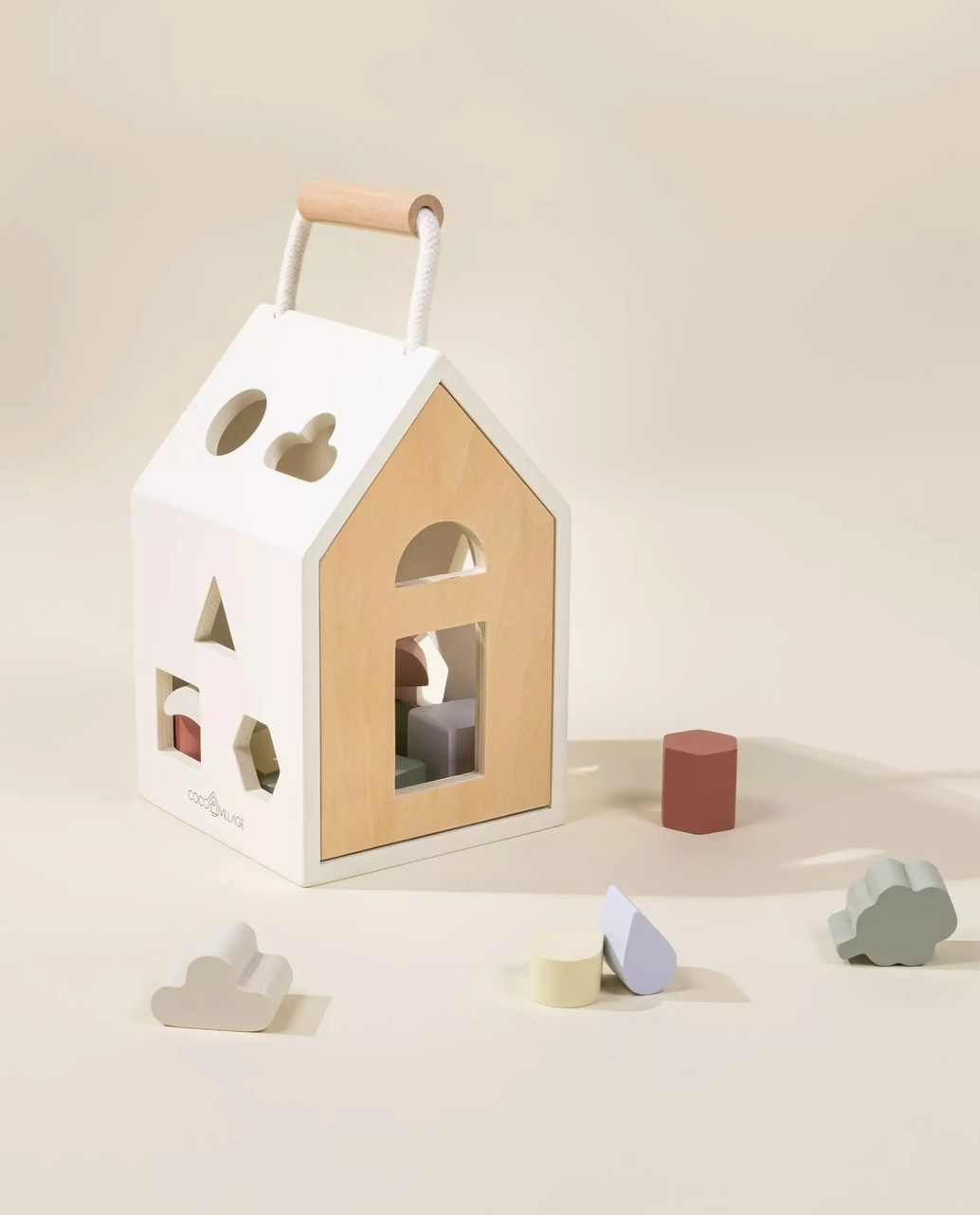 Wooden Shapes Sorting House