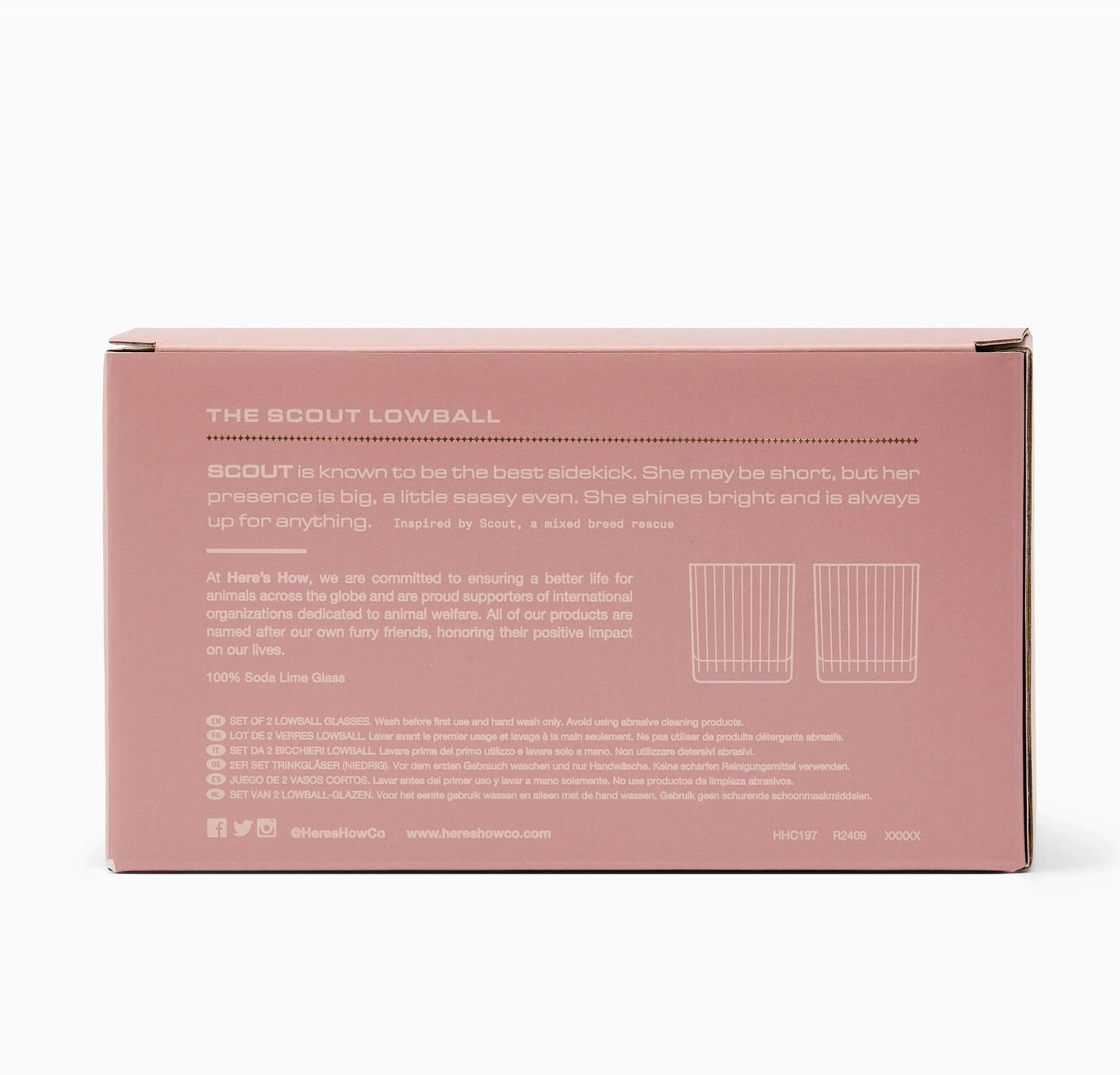 The Scout Lowball Glass - Set of 2 Blush