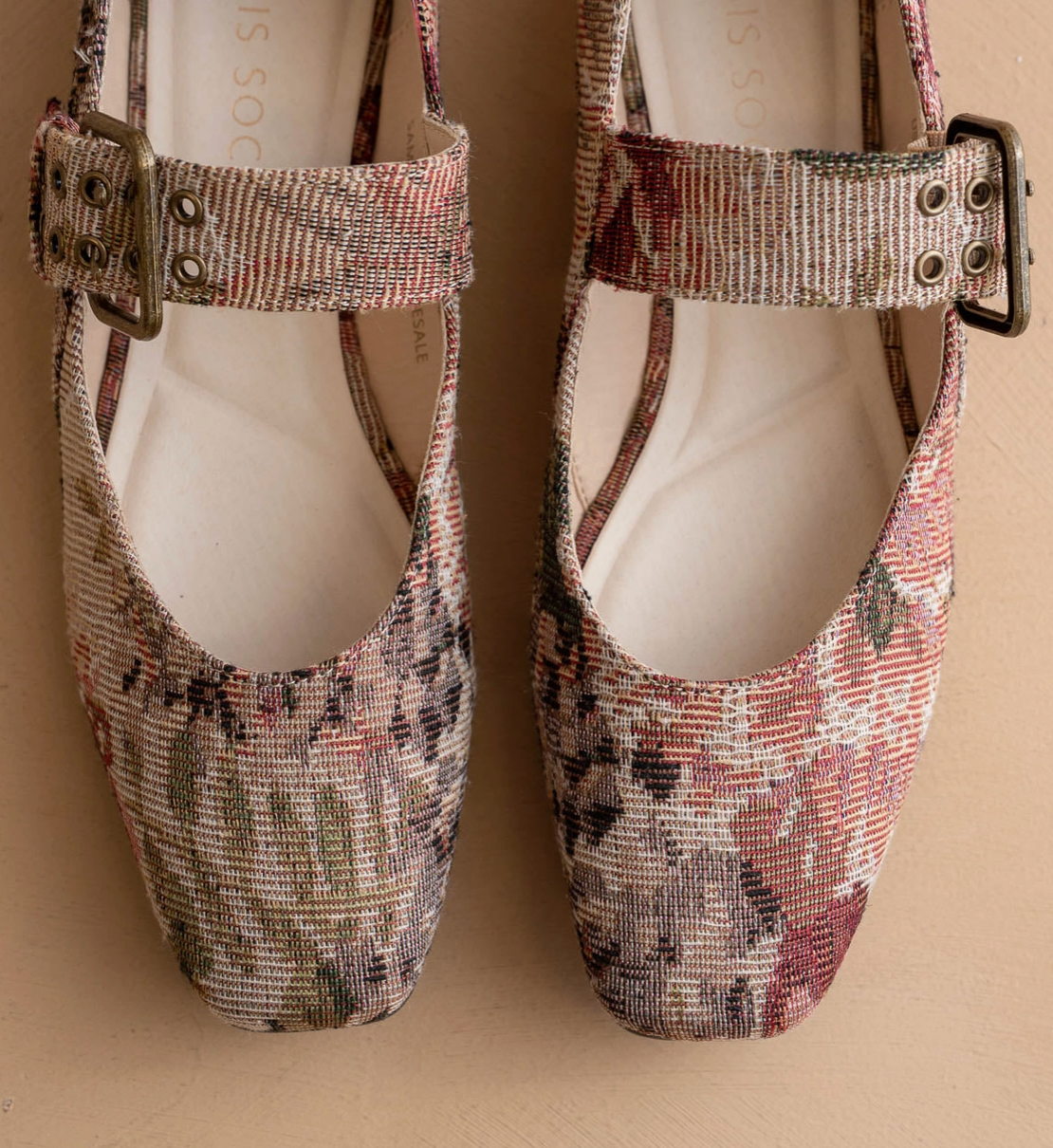 The Soho | Mauve Tapestry Ballet Flat with Buckle