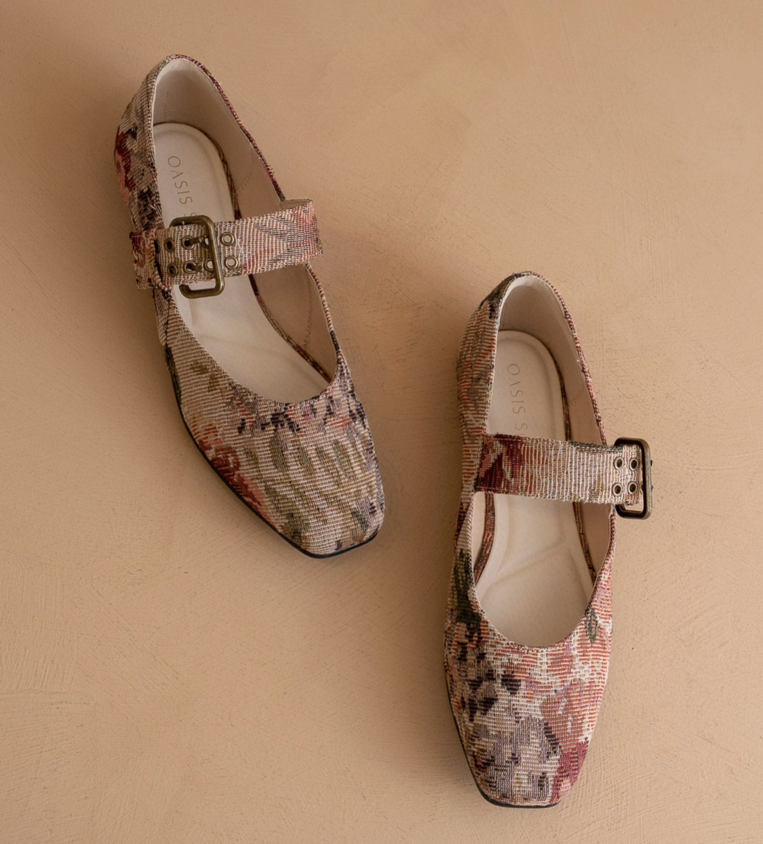 The Soho | Mauve Tapestry Ballet Flat with Buckle