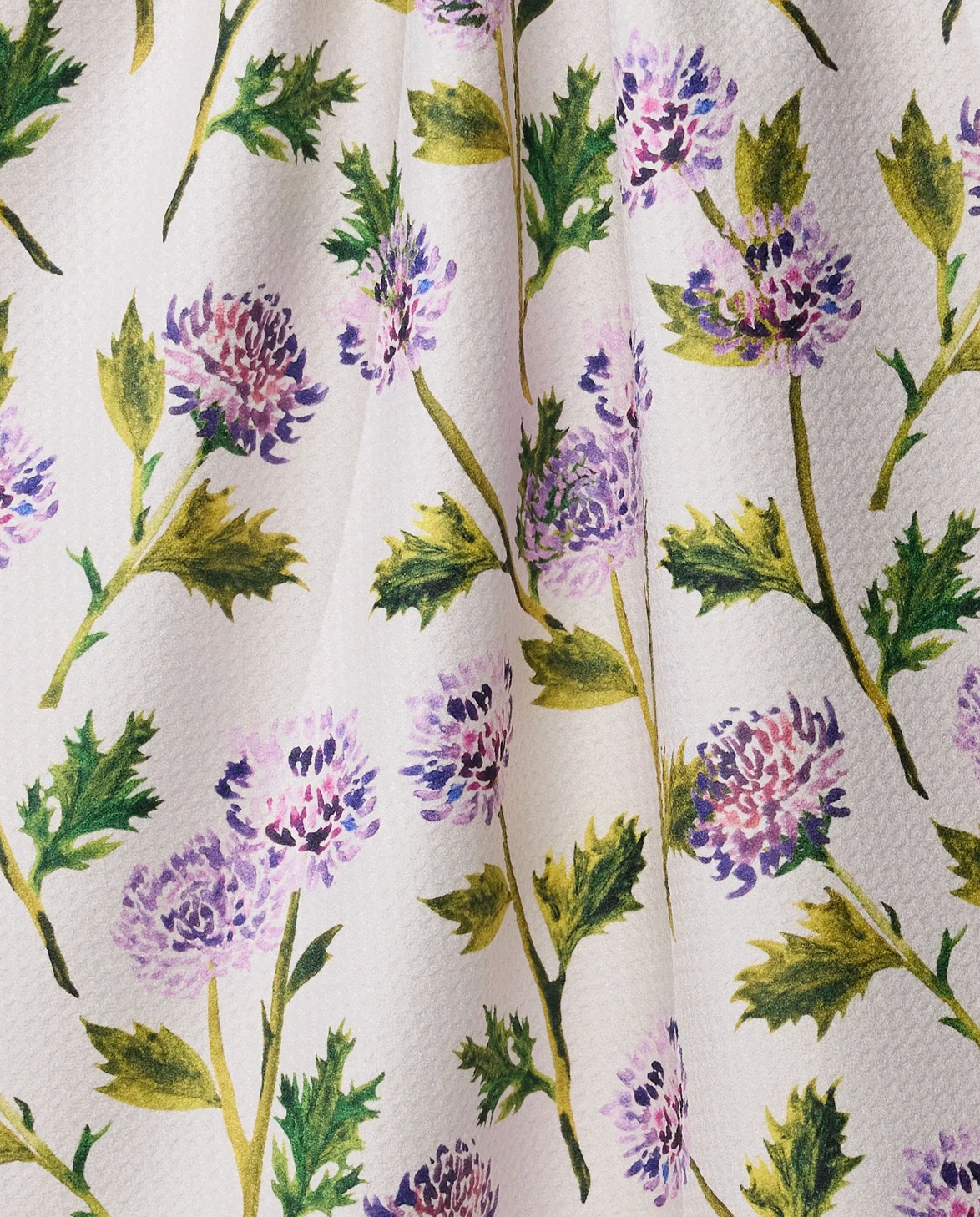 Blooming Thistle Tea Towel
