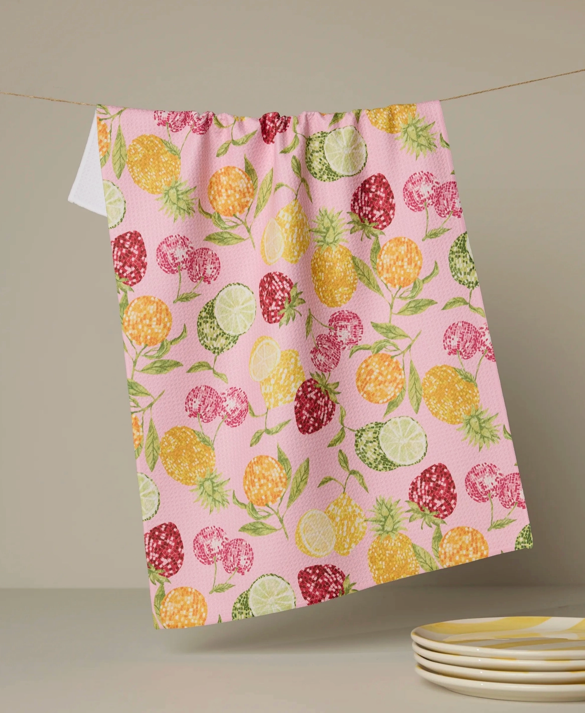 Disco Fruits Tea Towel