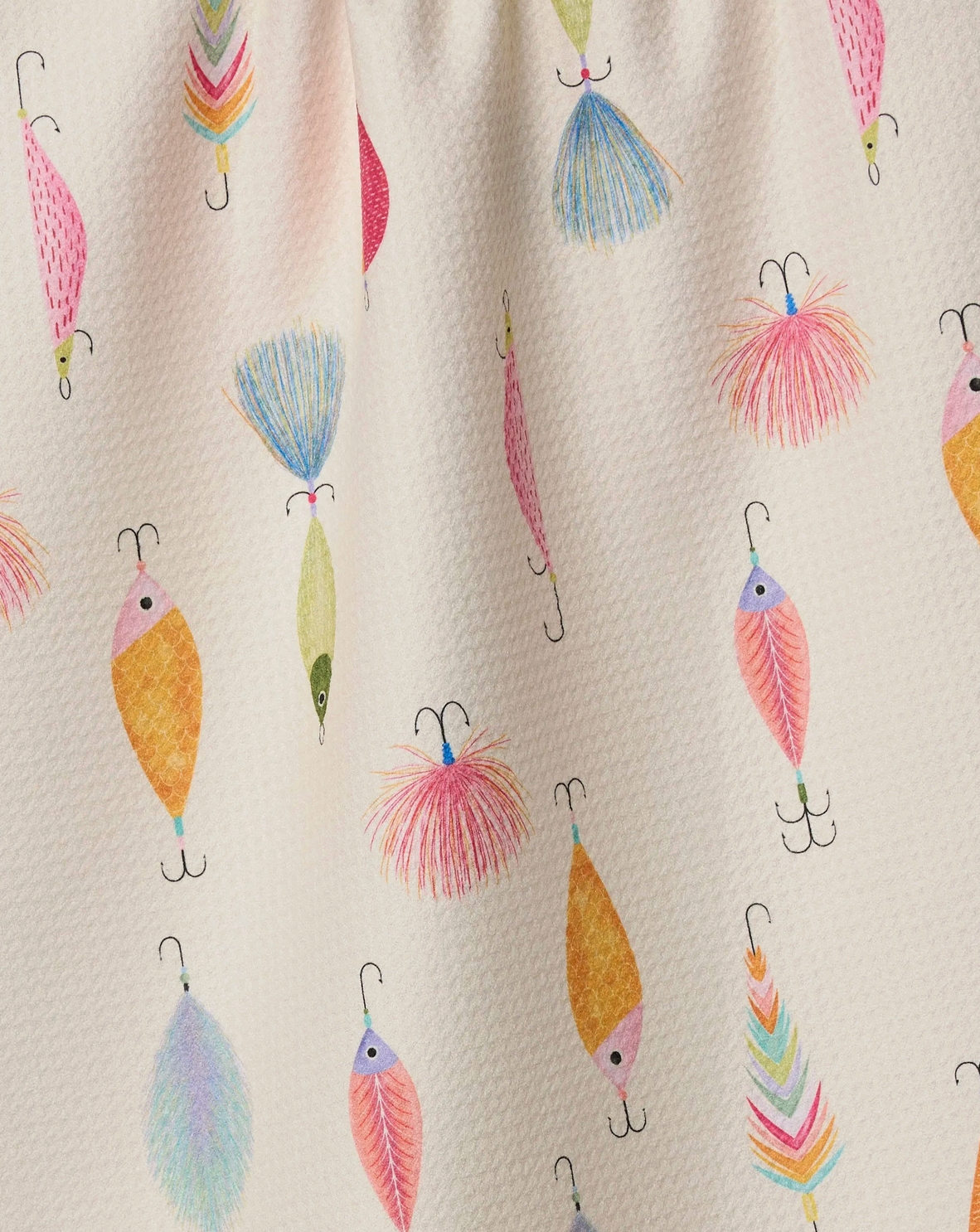 Fishing Lures Tea Towel