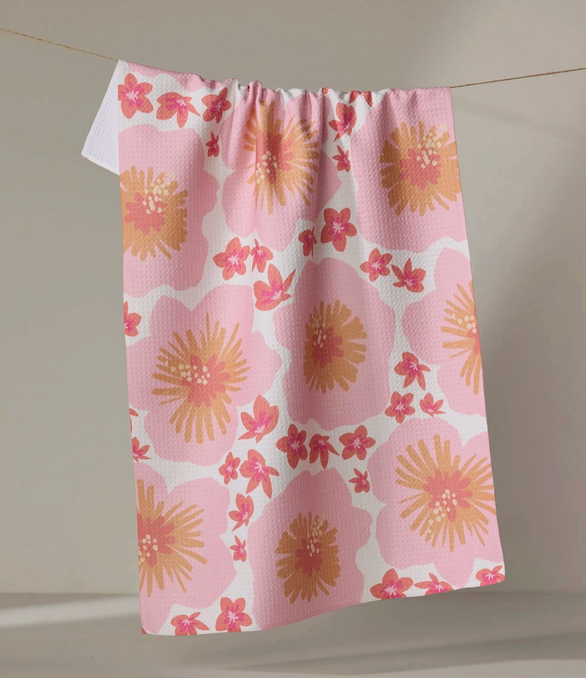 Hibiscus Sunset Tea Towel