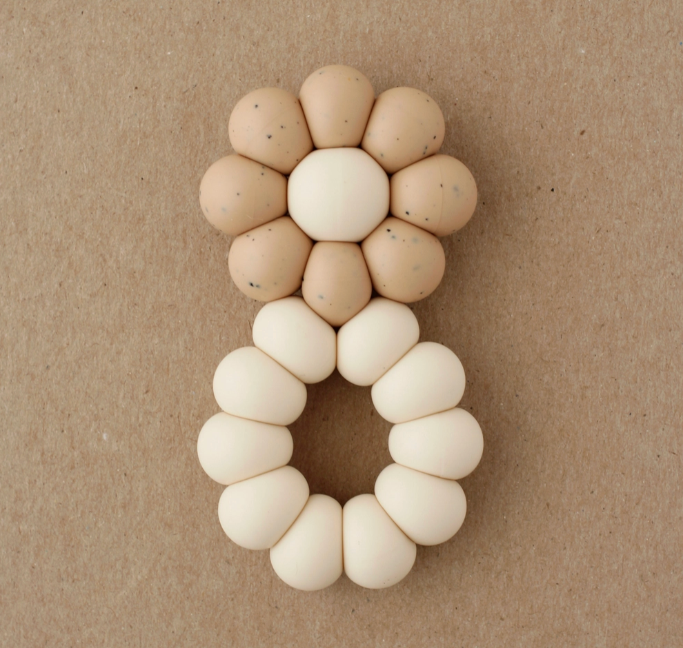 Freezer Teether - Chamomile & Speckled Cappuccino