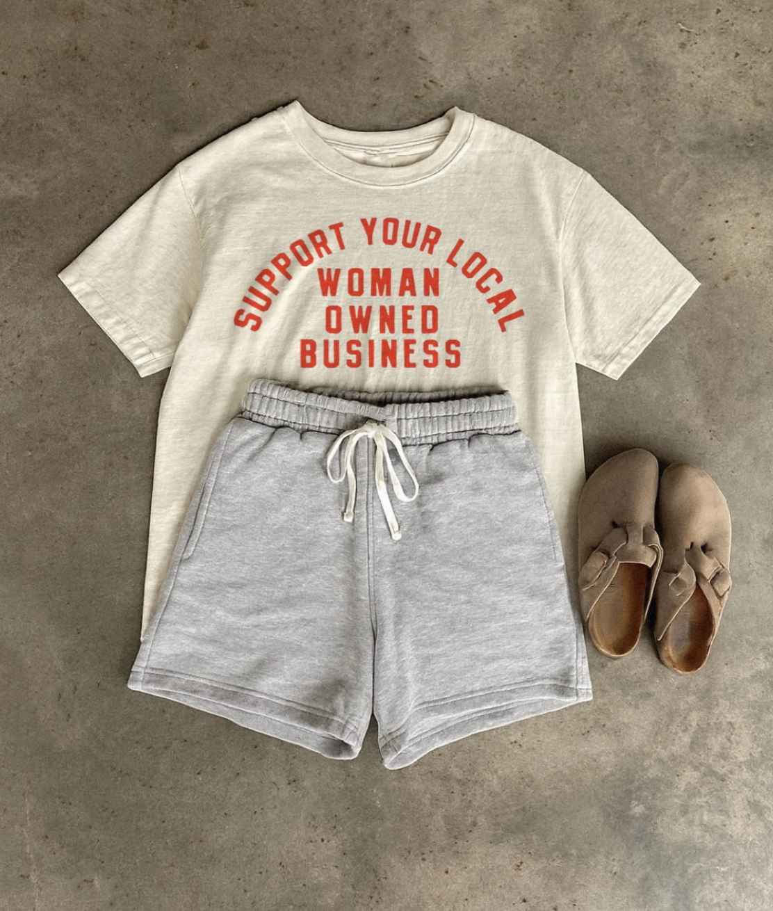 Support Your Local Woman Owned Business Graphic Tee - Ivory