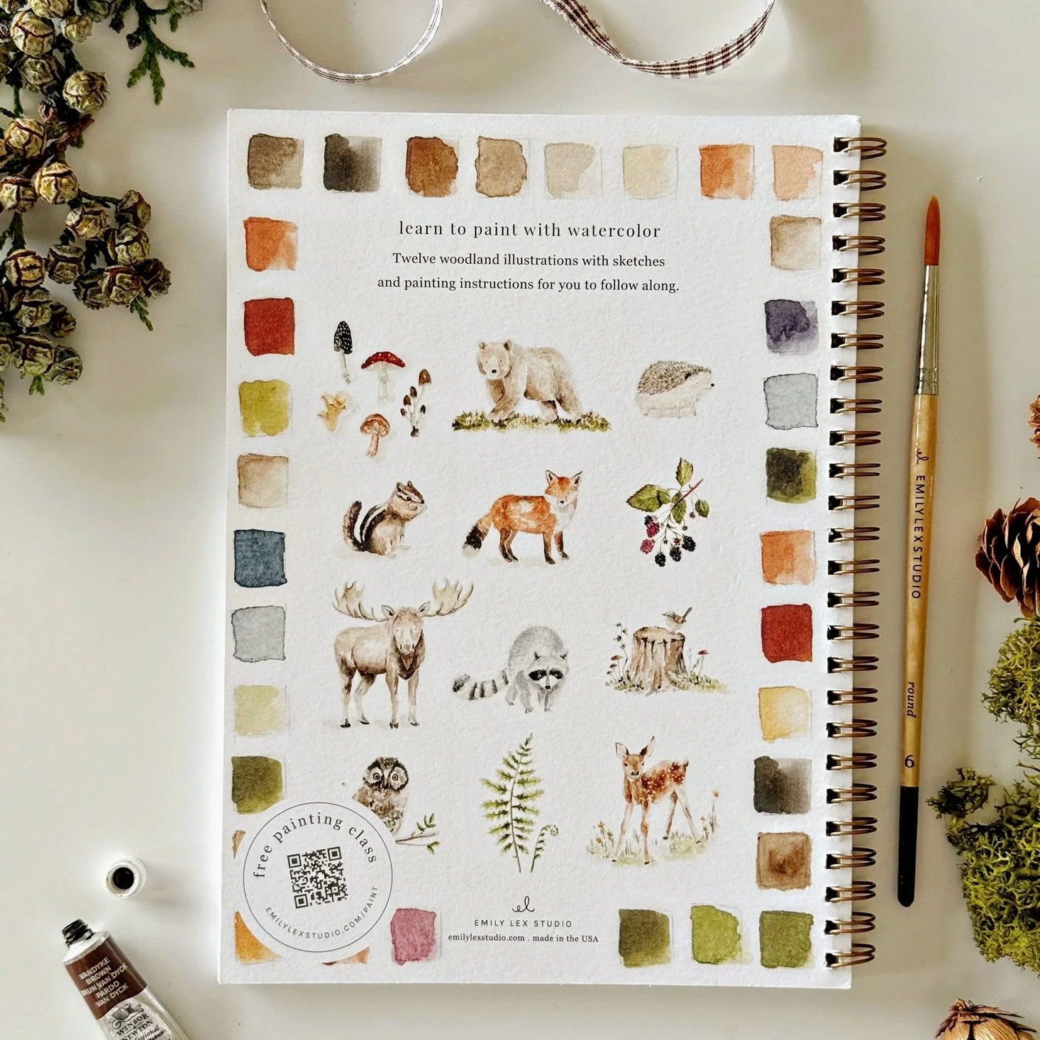Woodland Watercolor Workbook