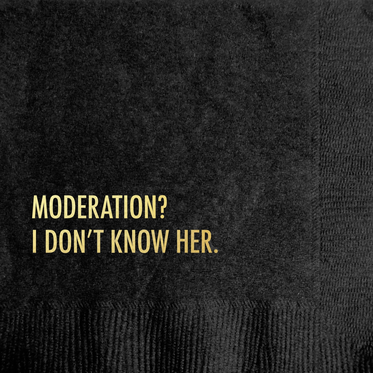 Moderation Cocktail Napkin