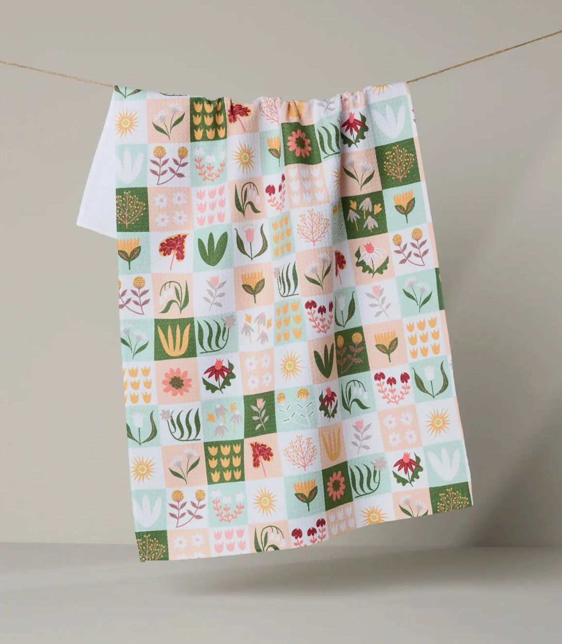 Patchwork Garden Tea Towel