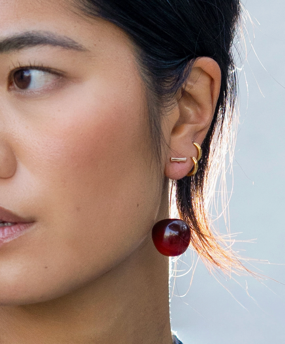 Sweet Cherry Threader Earrings