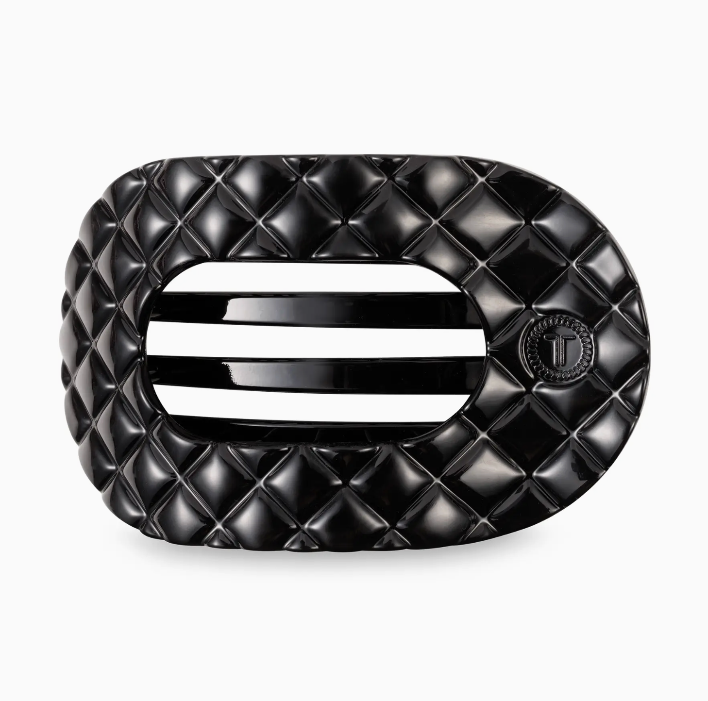 Flat Round Hair Clip - Jet Black Cllp