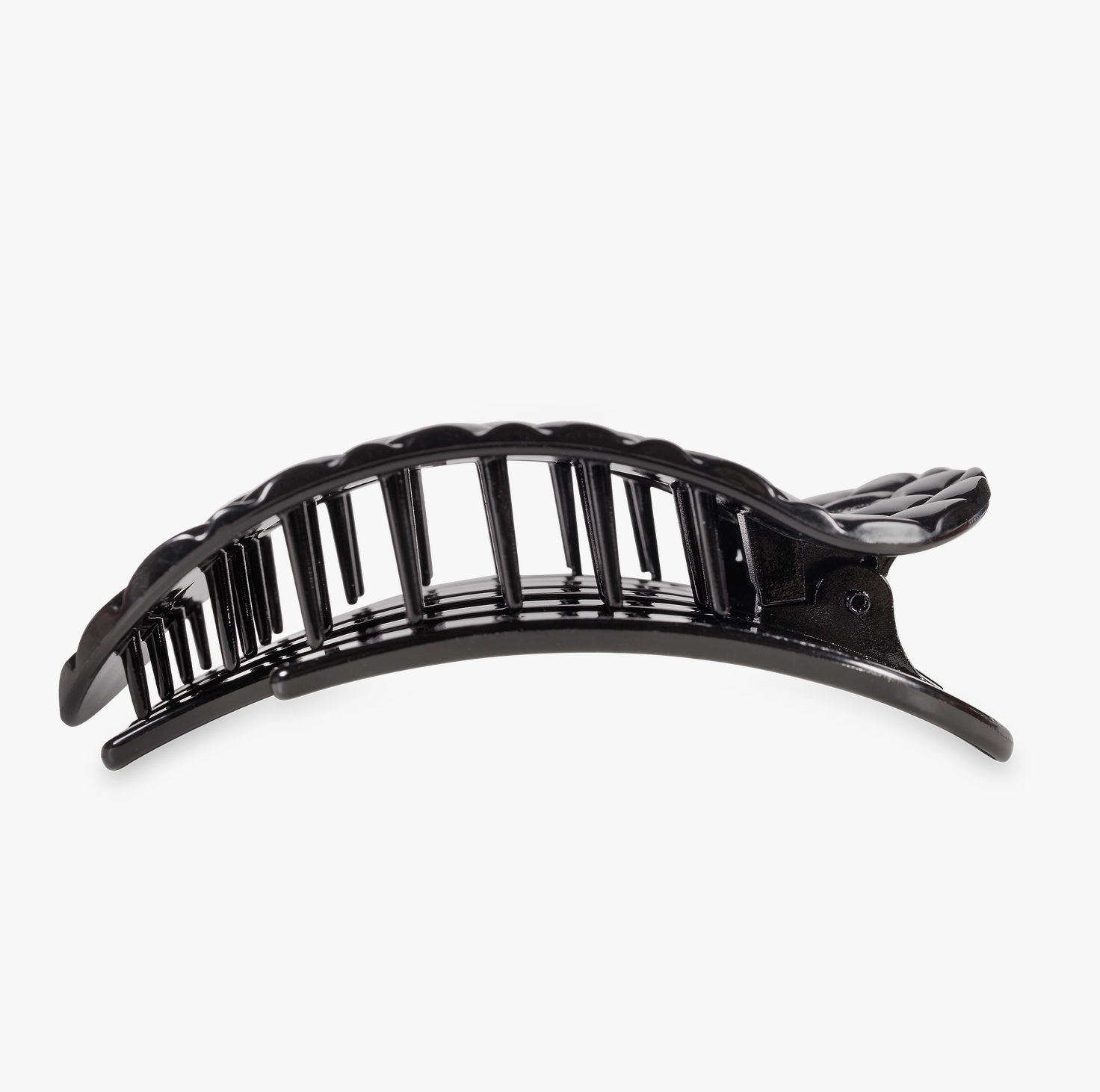 Flat Round Hair Clip - Jet Black Cllp