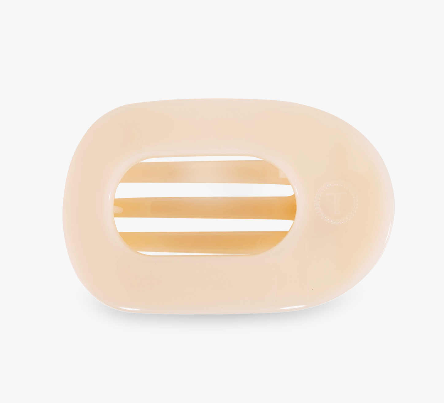 Flat Round Hair Clip - Almond Beige