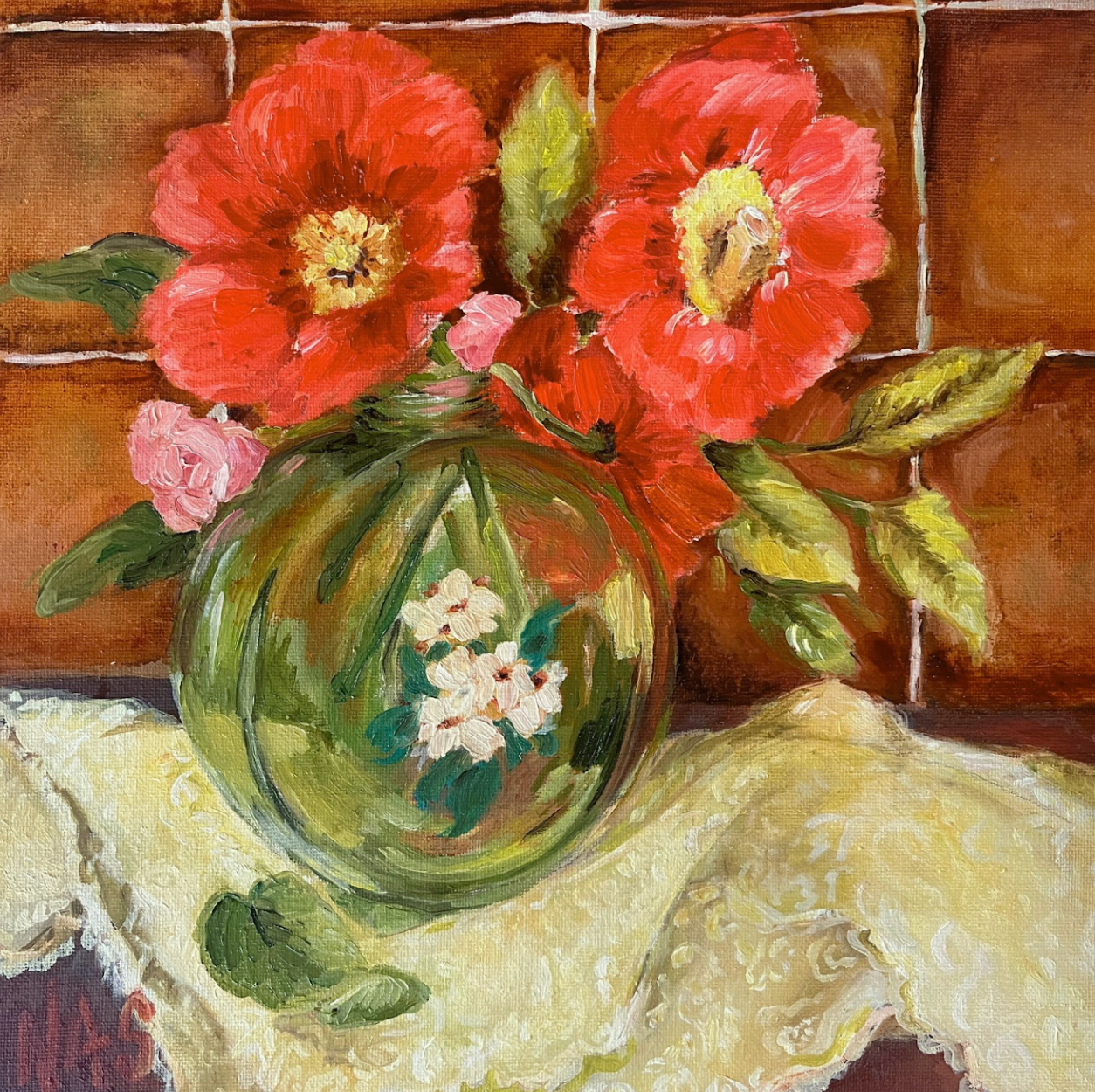September Floral Print 8x8