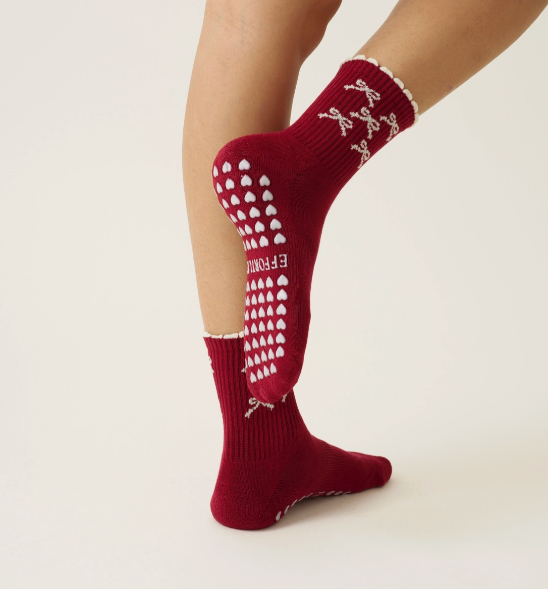 Ribbon Petal Pilates Socks