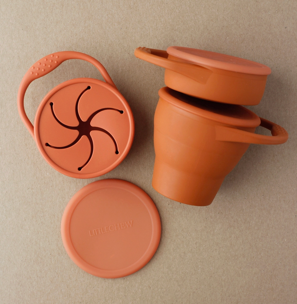 Foldable Silicone Snack Cup - Copper