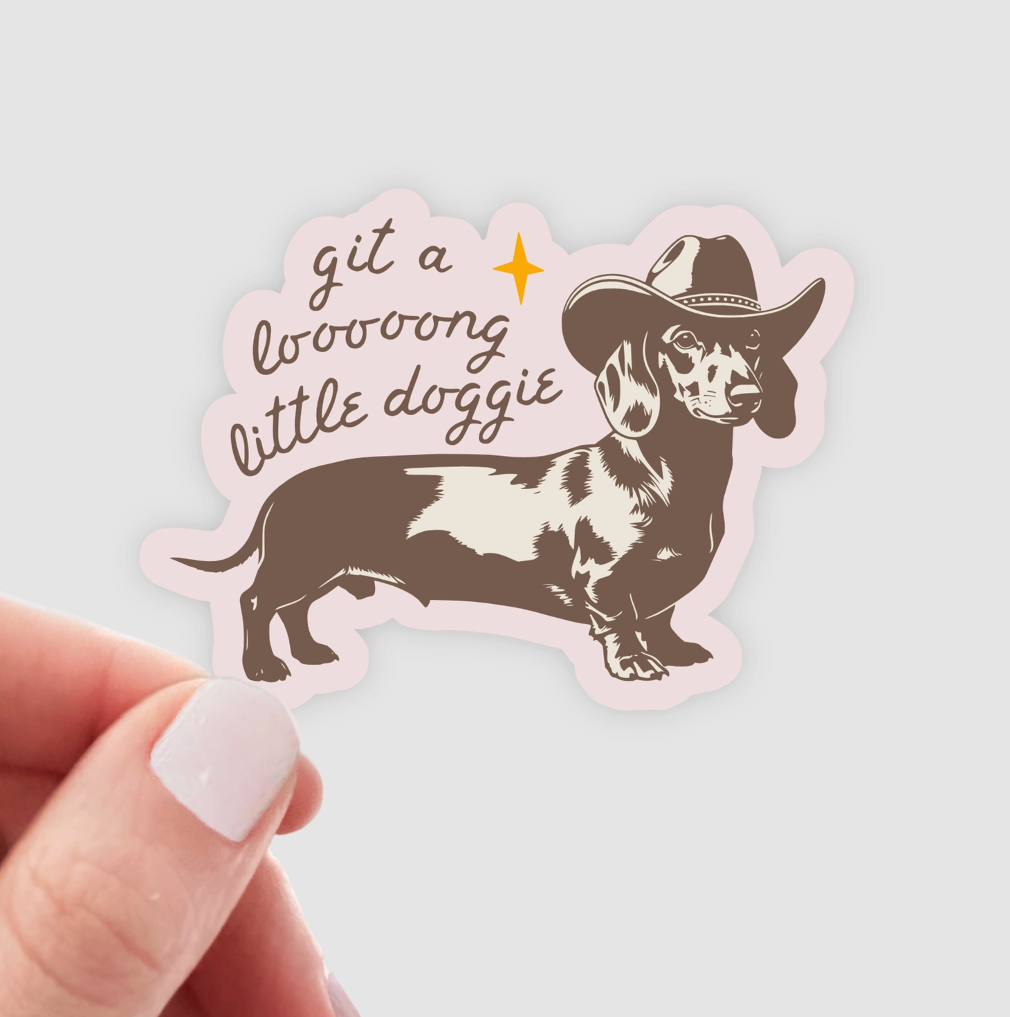Git A Long Little Doggie Sticker