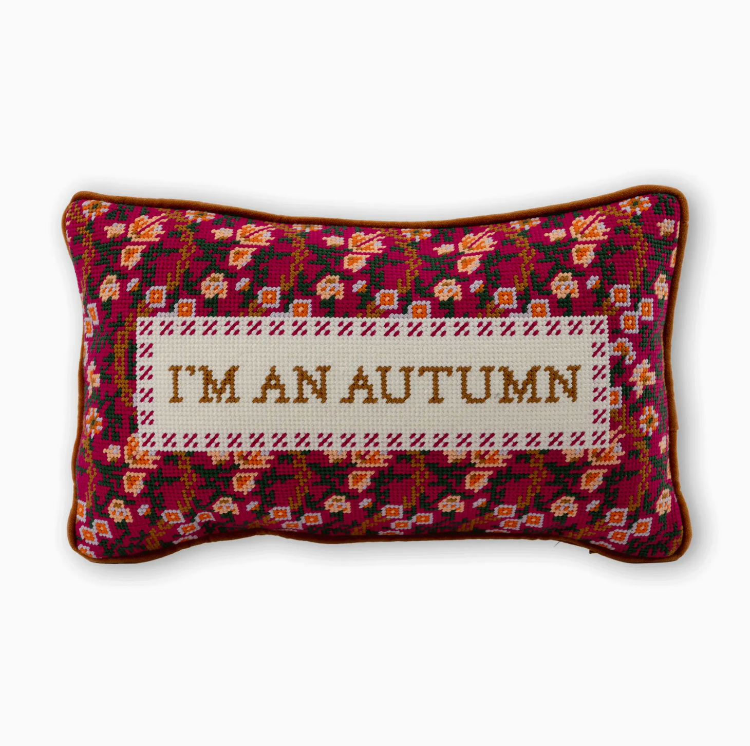 I'm An Autumn Needlepoint Pillow