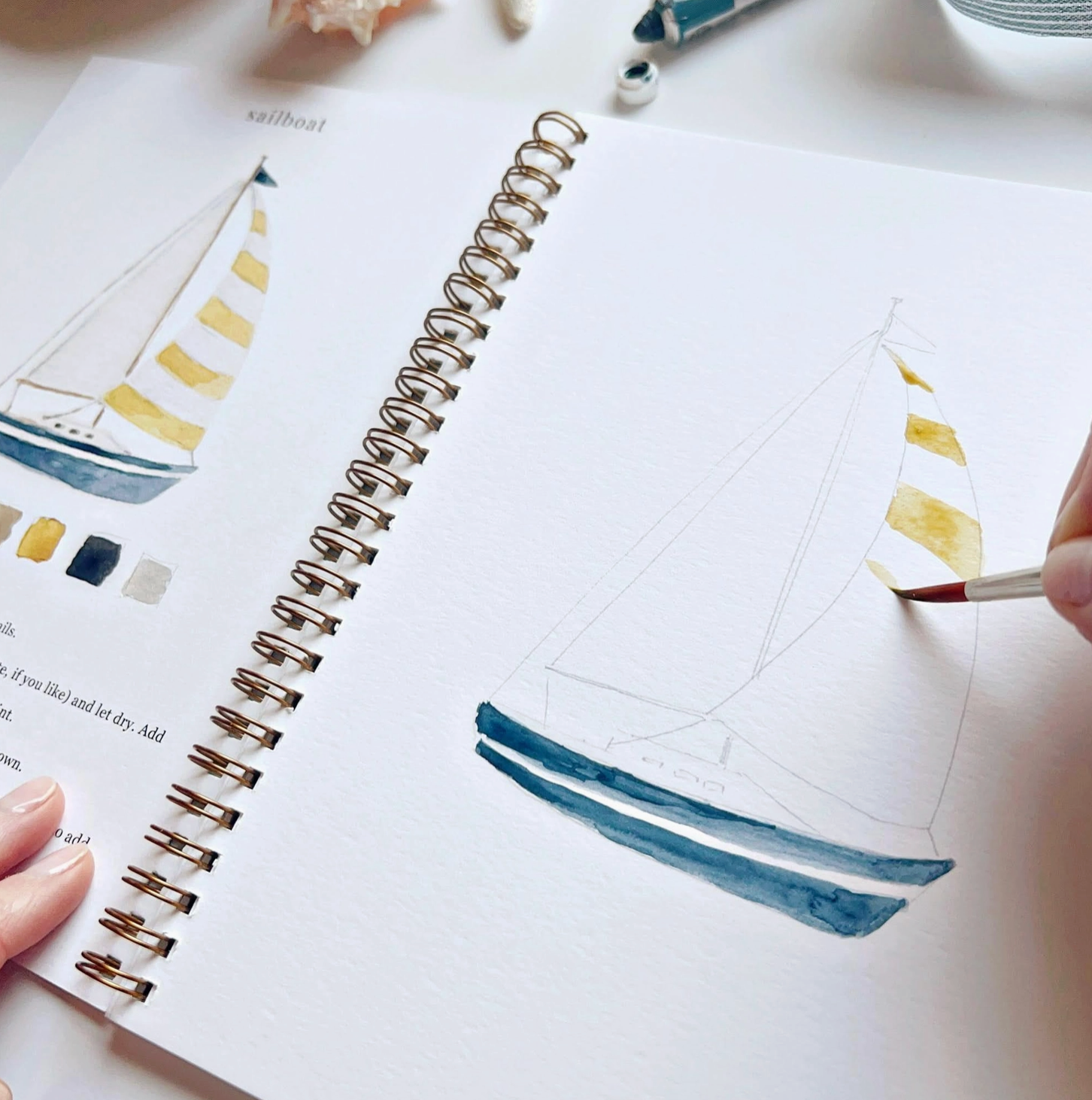 Seaside Watercolor Workbook
