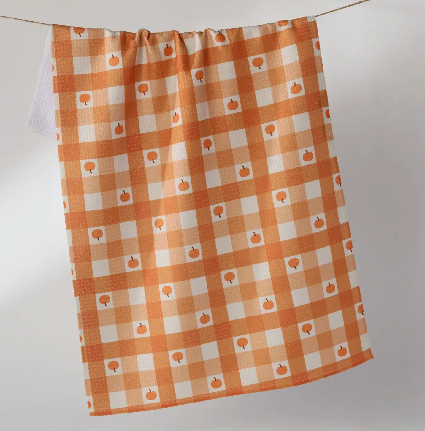 Pumpkin Check Towel