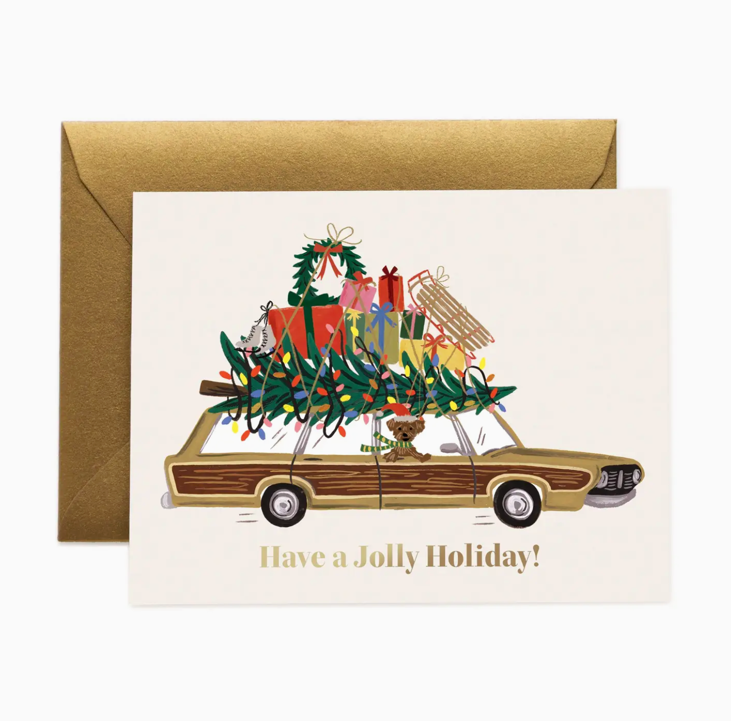 Jolly Holiday Wagon Card