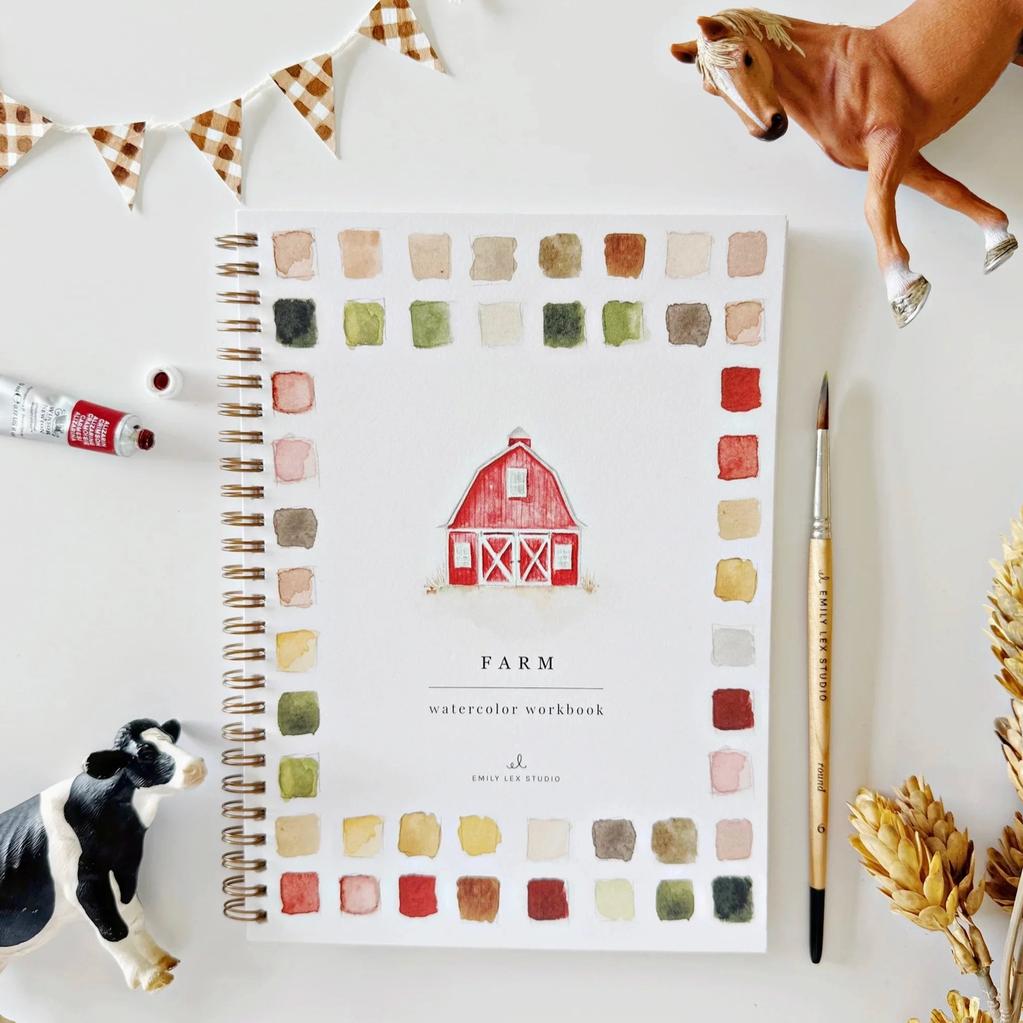 Farm Watercolor Workbook