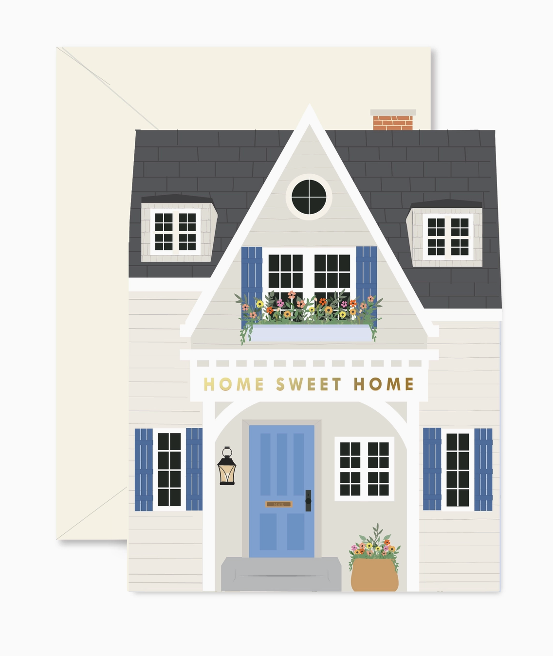 Blue Home Sweet Home Card