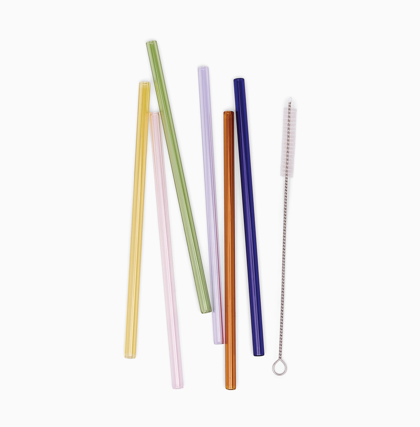 The Danny Set of 6 Glass Highball Straws