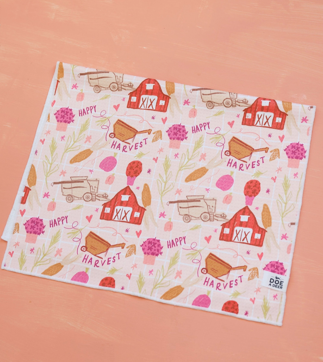 Happy Harvest Waffle Towel