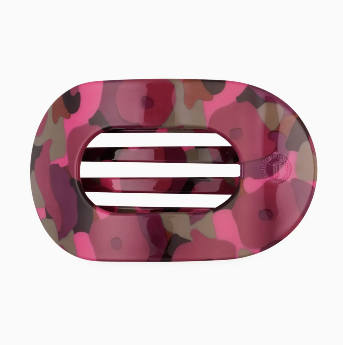 Flat Round Hair Clip - Garden Glam