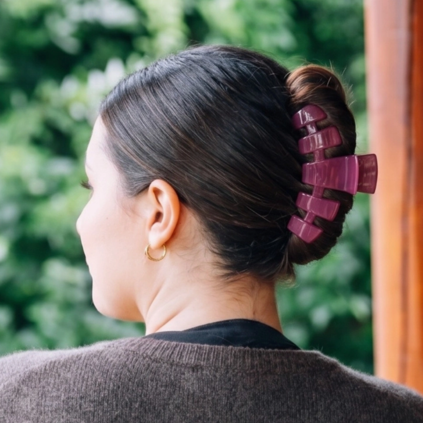 Classic Hair Clip - Mulberry