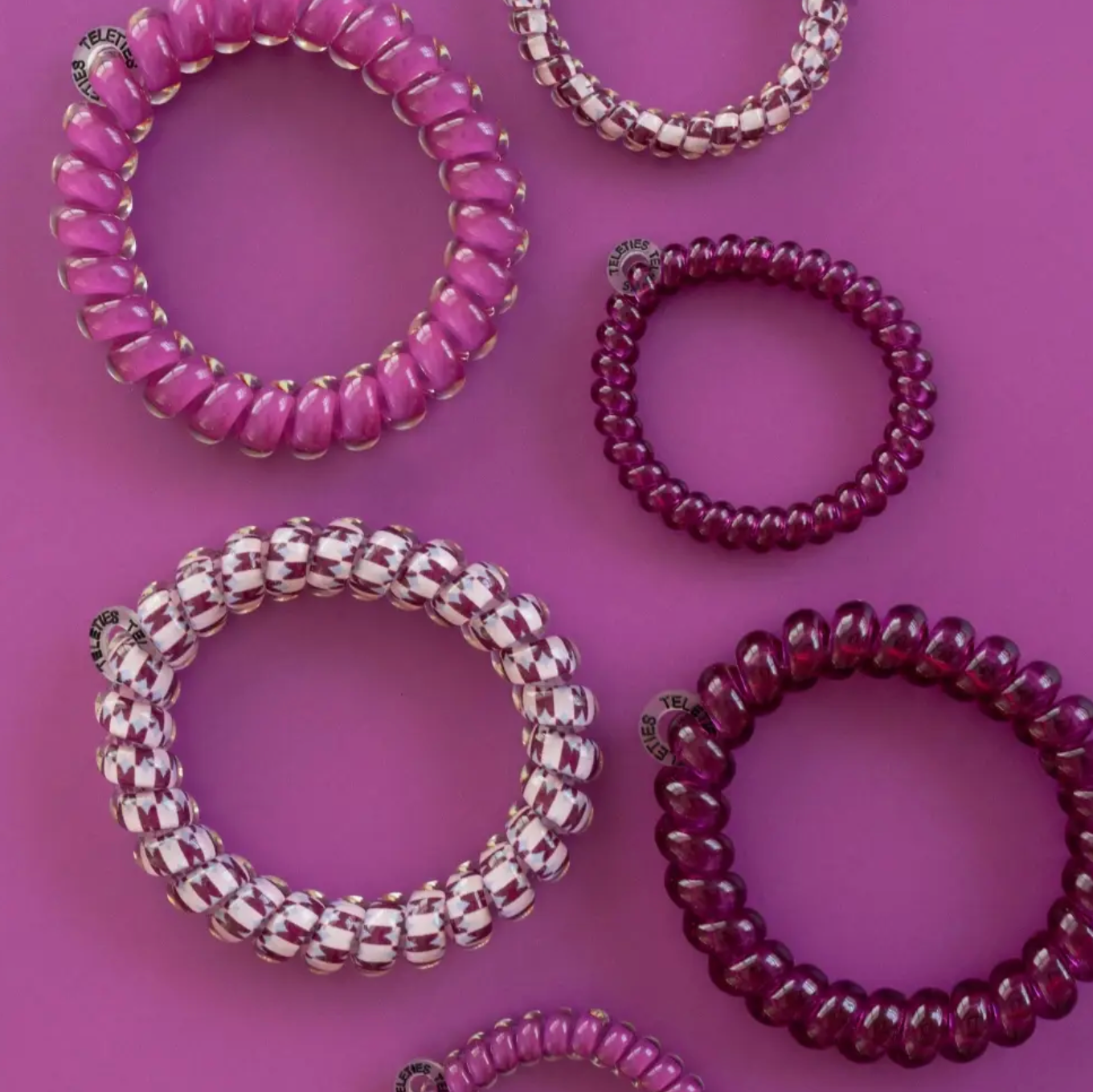 Spiral Hair Coils/Ties - Merlot After Midnight