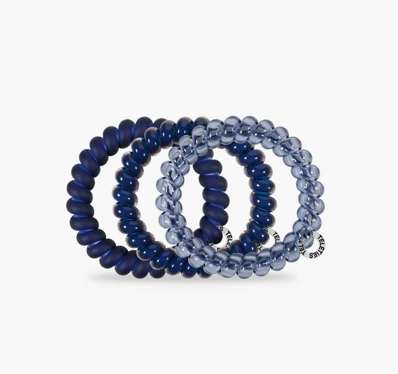 Spiral Hair Coils/Ties - Nightfall Navy