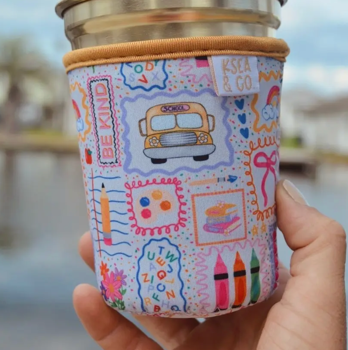 Wheels On the Bus Iced Coffee Drink Sleeve