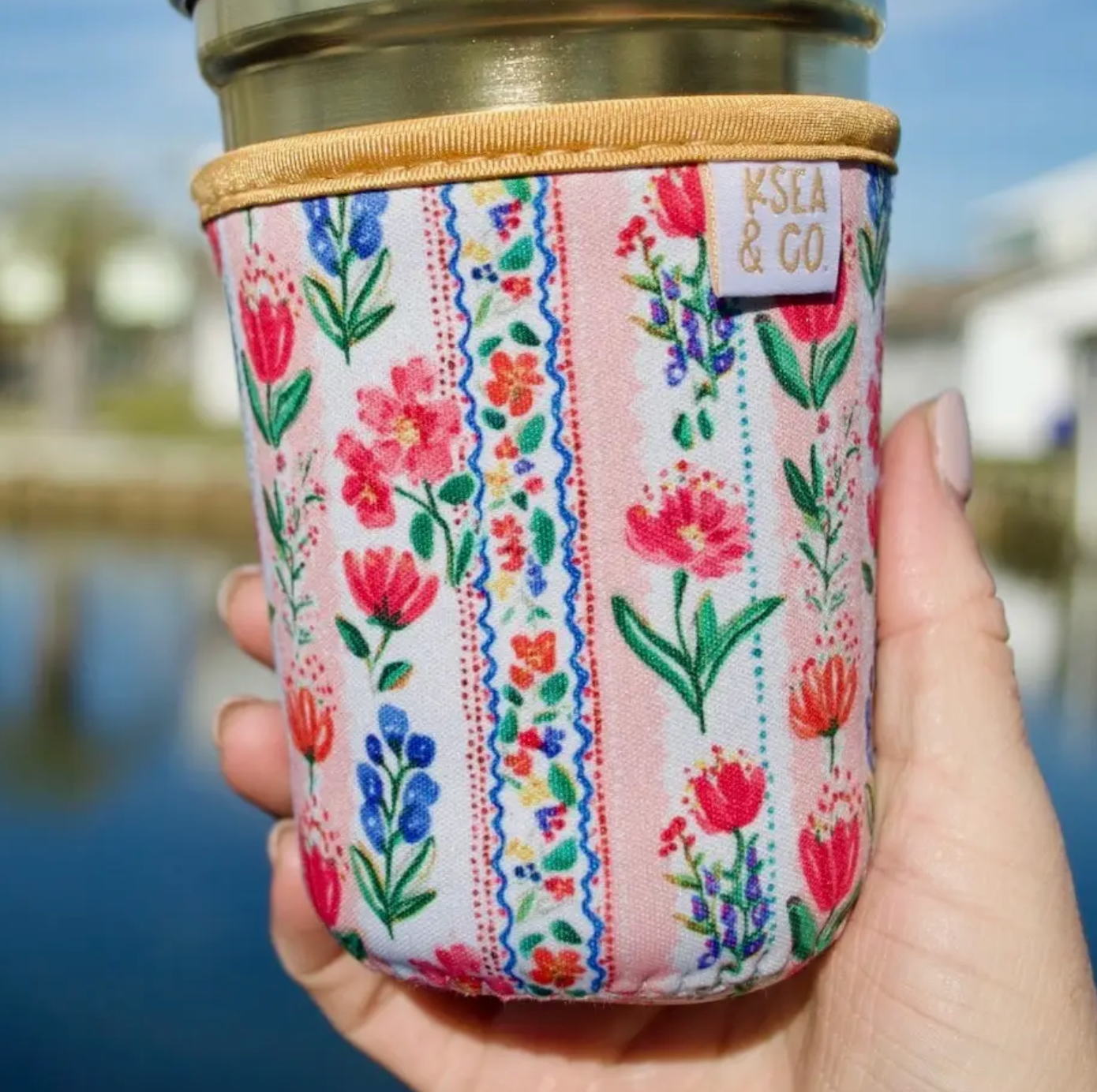 Wildflower Rows Iced Coffee Drink Sleeve