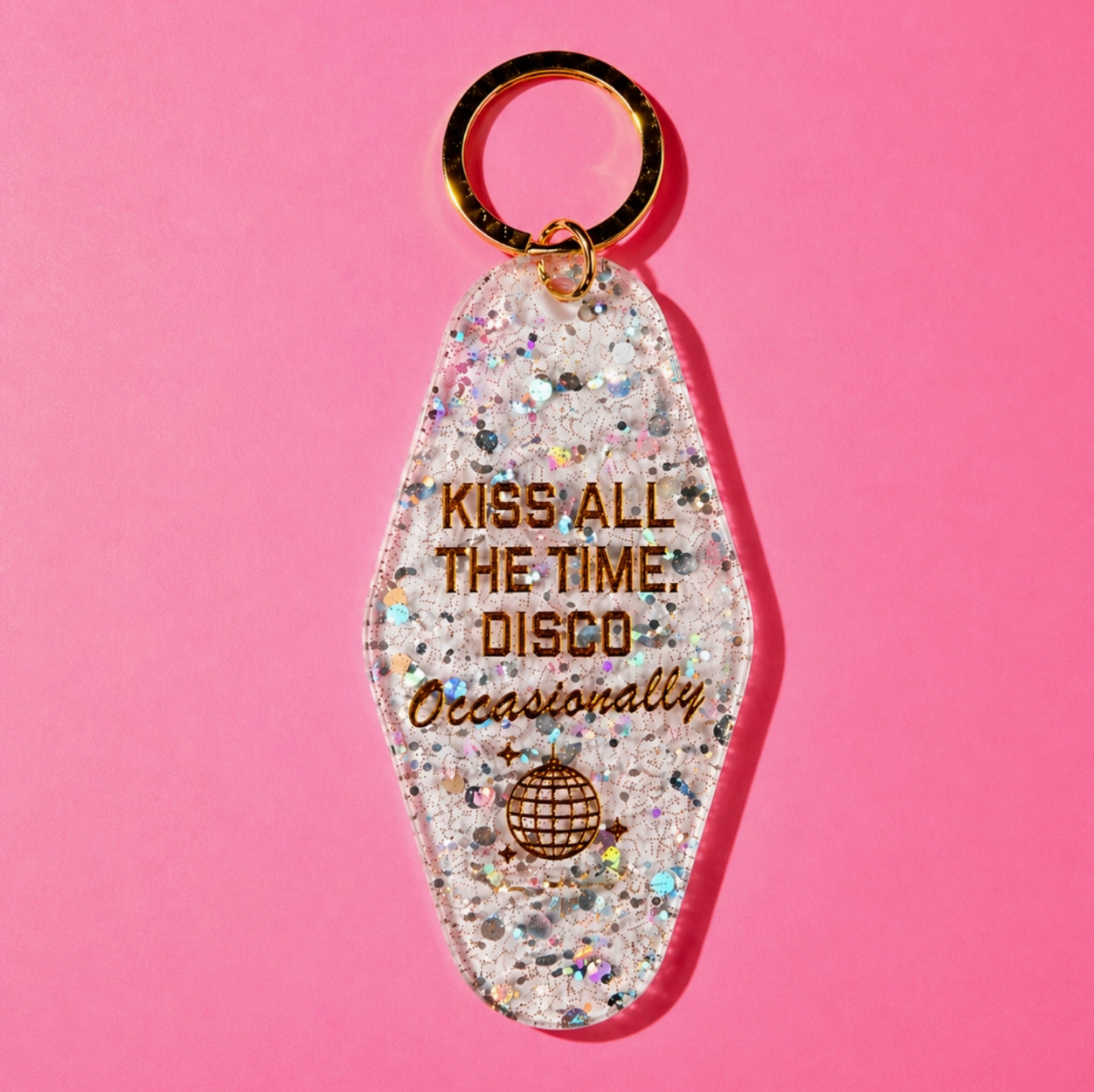 Kiss All the Time Disco Occasionally Keychain