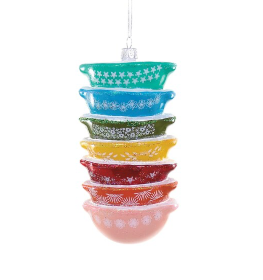 Stacked Rainbow Mixing Bowl Ornament