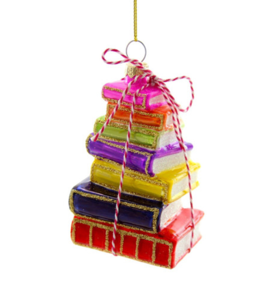 Stacked Books Ornament