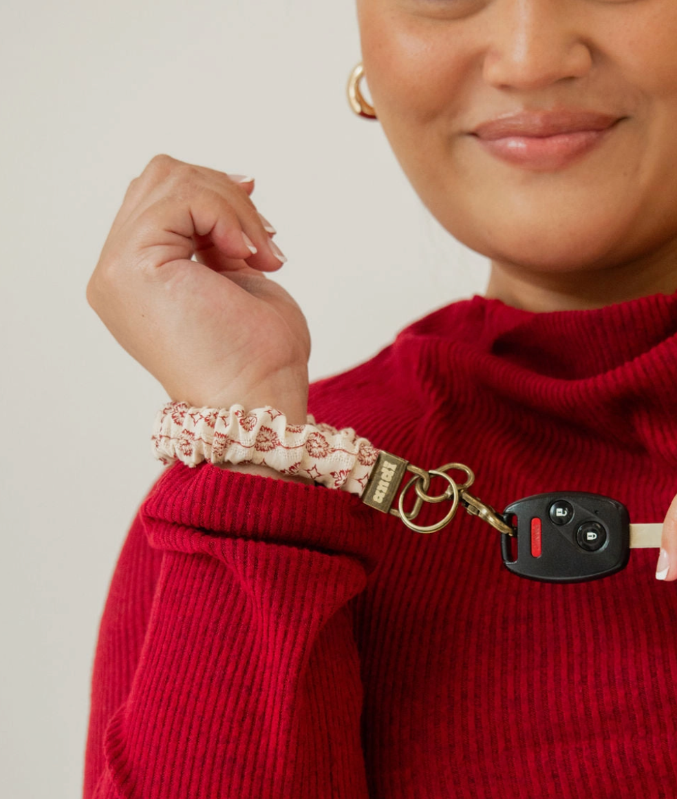 Vintage Red Ornament Keychain