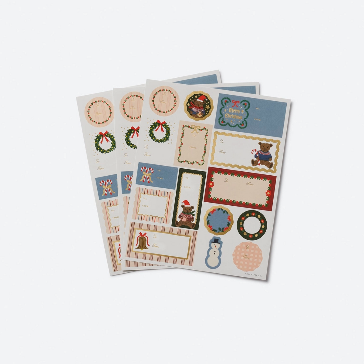 Beary Christmas Labels + Stickers
