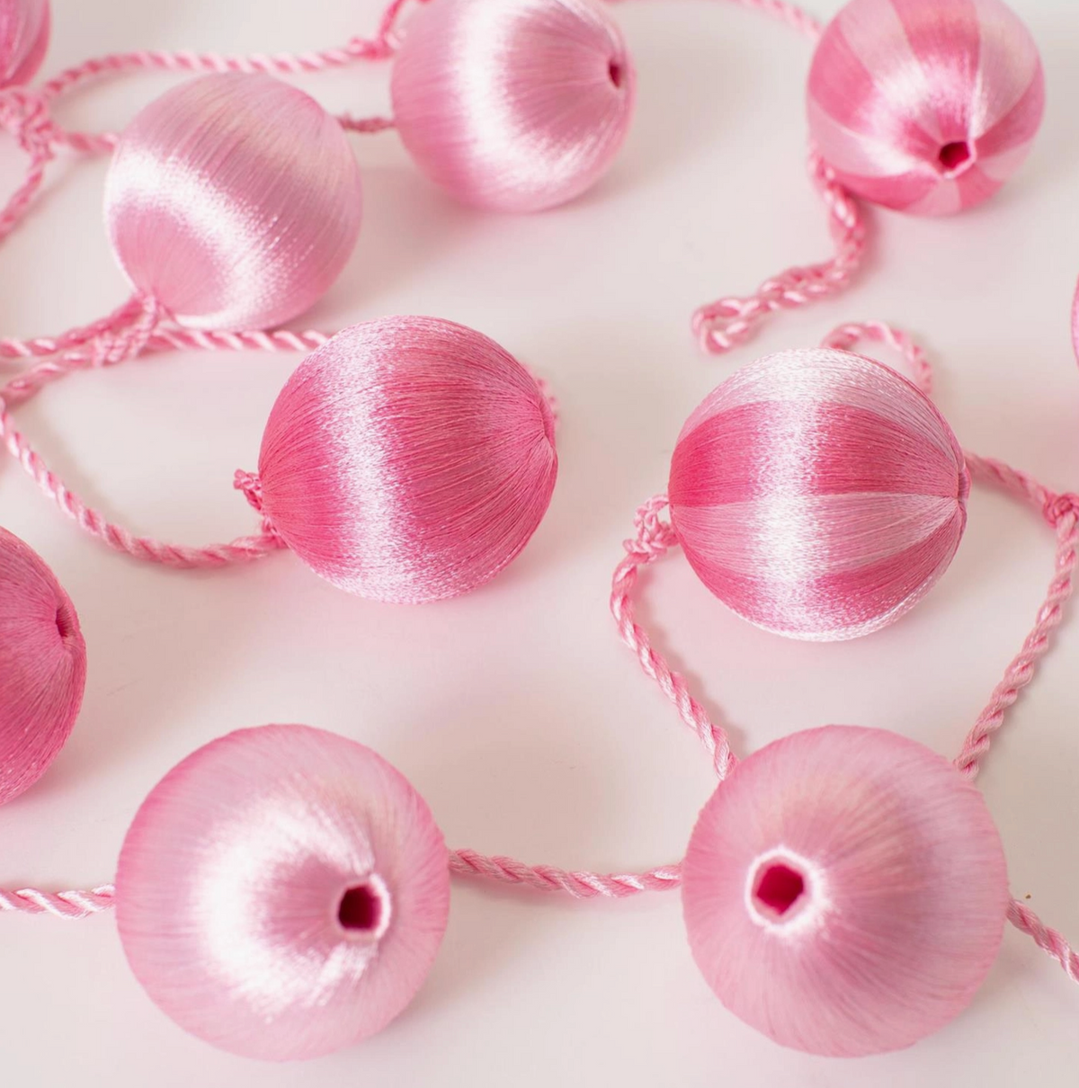 Silken Ball Ornament Garland