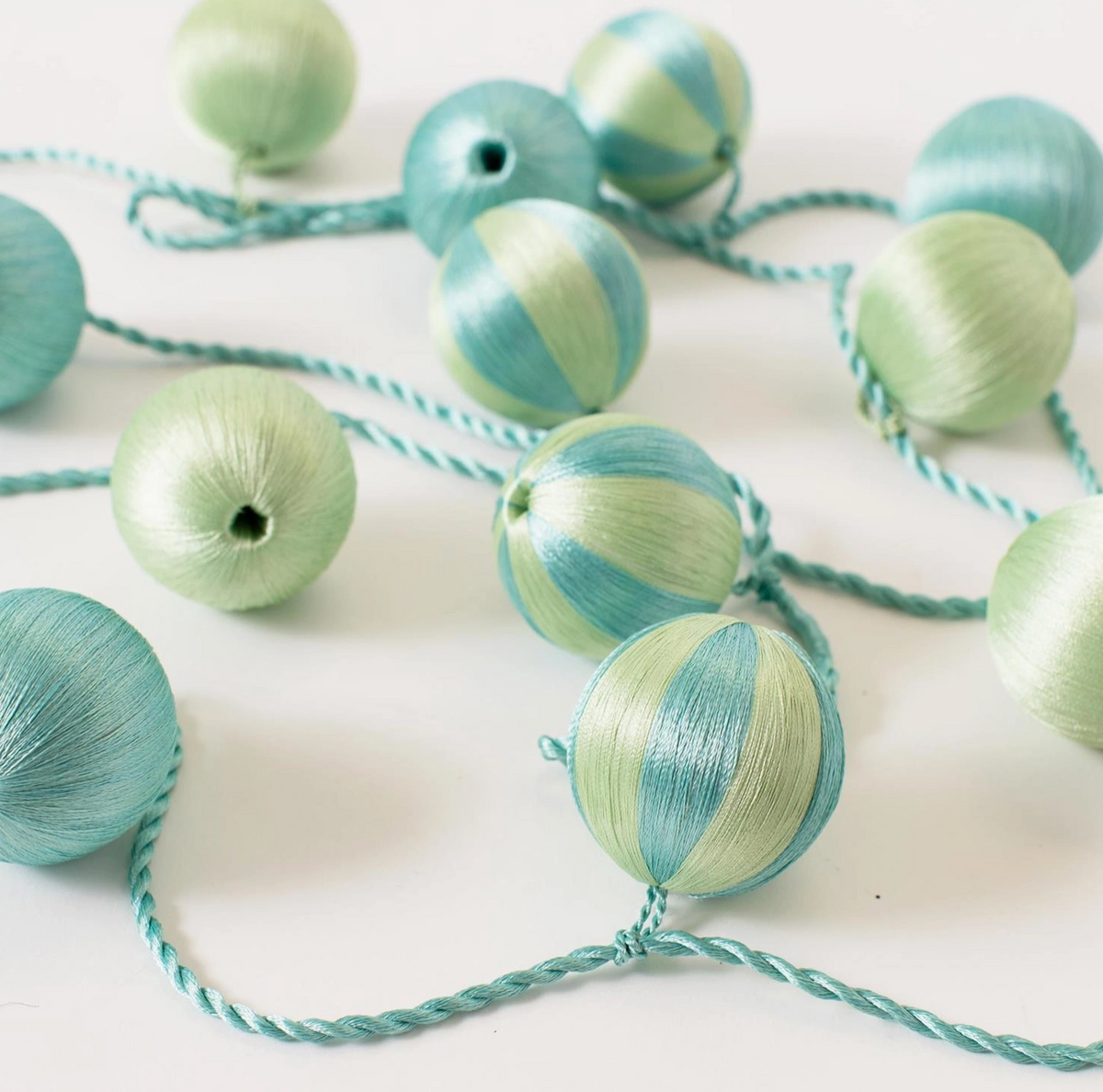Silken Ball Ornament Garland