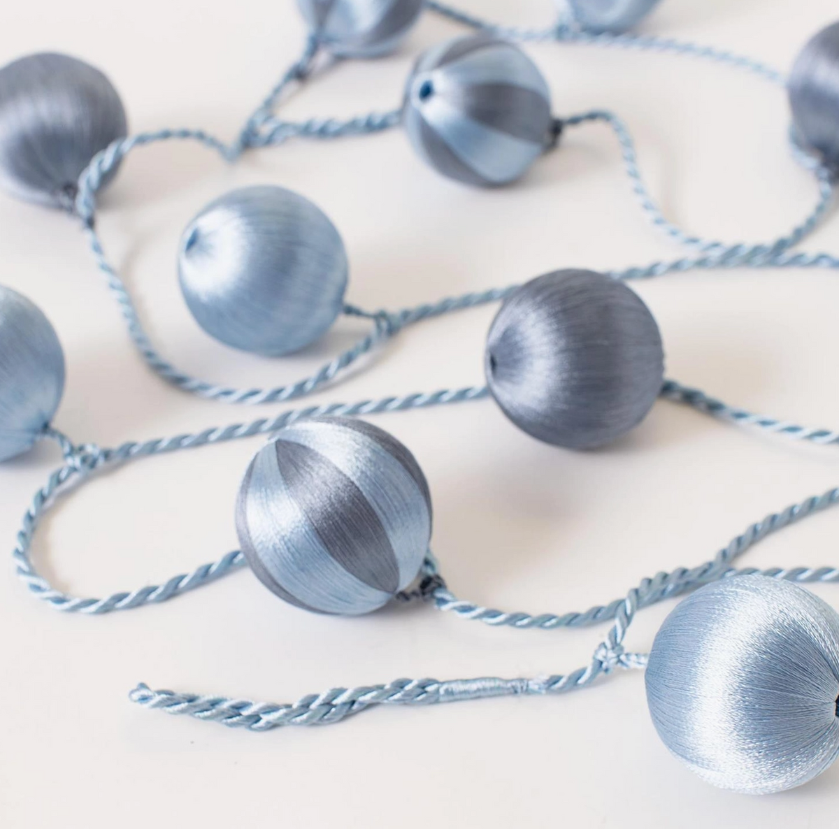 Silken Ball Ornament Garland