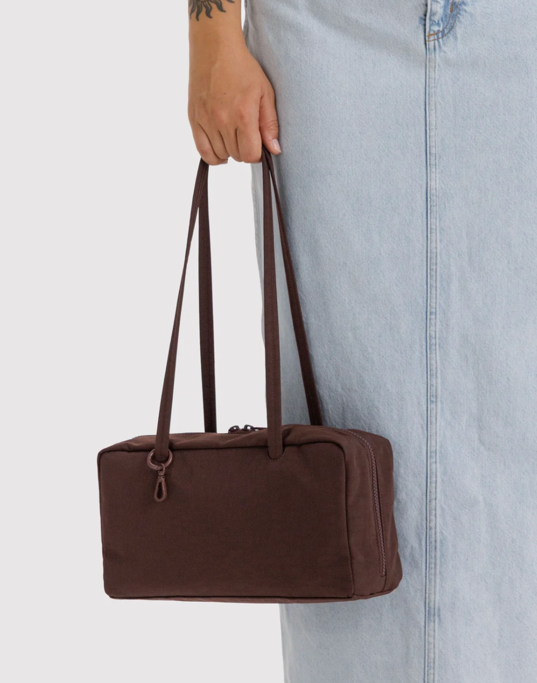 Baggu Nylon Bowler Bag - Coffee